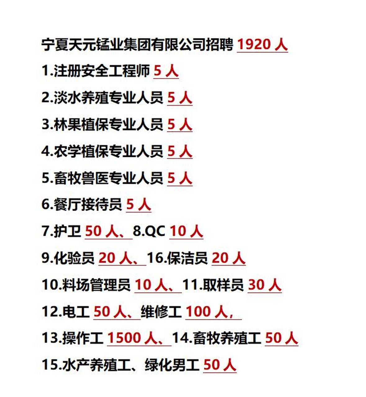 天元錳業(yè)最新招聘信息全面解析